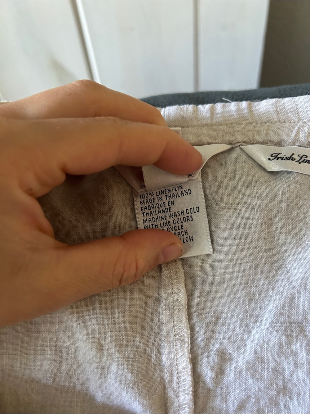 Talbots Cream 100% Irish Linen Elastic-Waist maxi Skirt - Picture 3 of 4